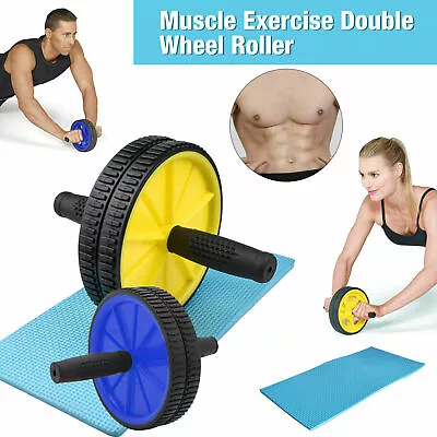 AB Abdominal Roller Wheel Fitness Waist Core  Workout Exercise Wheel Gym Home AU • $16.99