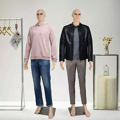 Male Mannequin Display Full Body Realistic Head Turns Dress Form With Base 73 In • $79.99