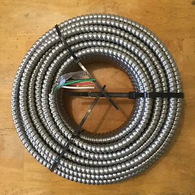 75Ft 12/3 W/Ground 12 AWG Copper Wire THHN/THWN MC Aluminum Armored Cable BX • $120