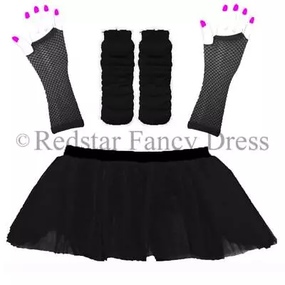 £6.49 • Buy NEON TUTU SET AND ACCESSORIES 1980S SKIRT FANCY DRESS HEN PARTY COSTUME 80s RAVE