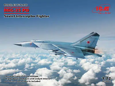 ICM 72177 Soviet Interceptor Fighter MiG-25PD 1/72 • $27.59
