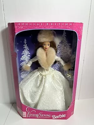 Winter Evening Brunette 1998 Barbie Doll NIB • $25.50