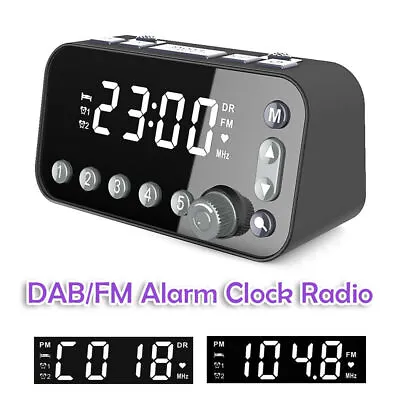 $36.99 • Buy Digital DAB+FM Radio Alarm Clock LED Bedside Sleep Dual Timer Large Size Display