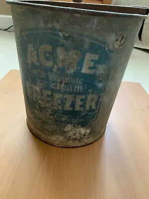 Vintage Acme Hand Crank Ice Cream Freezer Churn Acme Can Co Philadelphia • $27.75