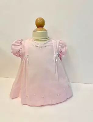 Will'beth Newborn Preemie Baby Girl Infant Pink Diaper /Dress Set Pearls NWT • $40