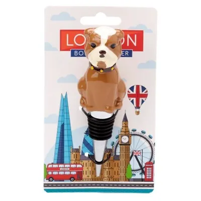 Novelty London British Bull Dog Bottle Stopper  For Liquor Wine Oil Champagne • £8.99