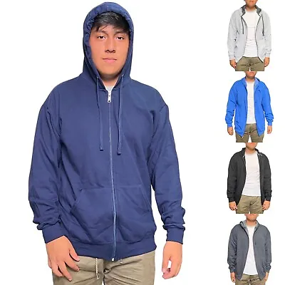 Fruit Of The Loom Men's Fleece Zipper Hoodie Sweatshirt Sizes S-3XL • $19.70