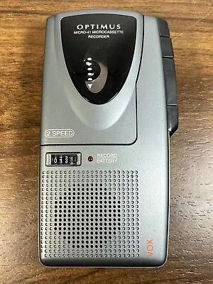 Radio Shack 14-1169 OPTIMUS MICRO-41 Voice Microcassette Tape Recorder • $19.99