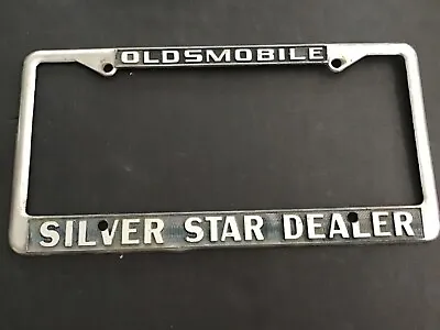 Silver Star Dealer Oldsmobile License Plate Frame Vintage Dealership Texas • $39
