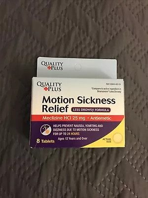 Meclizine HCI 25 Mg For Motion Sickness Expiration Date 08/2025 • $7.99