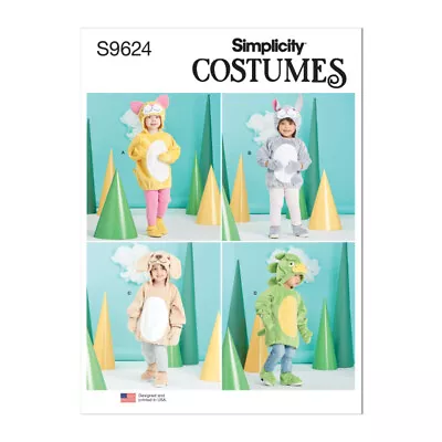 £12.78 • Buy SIMPLICITY Sewing Pattern  9624 Children's Toddlers Animal Costumes 1/2-1-2-3-4