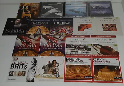 Job Lot 17x Classical/Opera CD Albums Inc Daily Mail & Telegraph Promotionals • £5