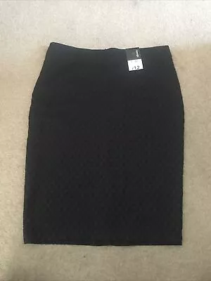 George Black Pencil Skirt Size 10 BNWT Back Zip And Split • £5.99