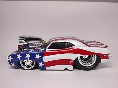 Muscle Machines 69 Chevy USA Flag Stars & Stripe Paint  1:18 Slammed Streetrod • $75