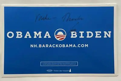 President Joe Biden Signed Autograph Obama Lawn Sign -  To Mike  Rare W/ Acoa • $599.95