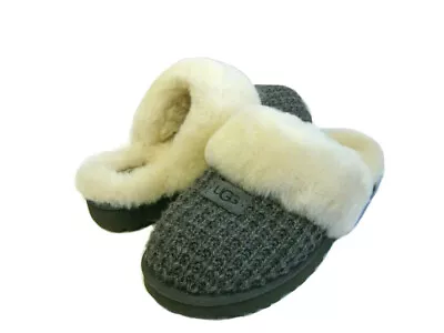 Ugg Cozy Knit Women Slippers Knit Charcoal Us 7 /uk 5 /eu 38 • $140