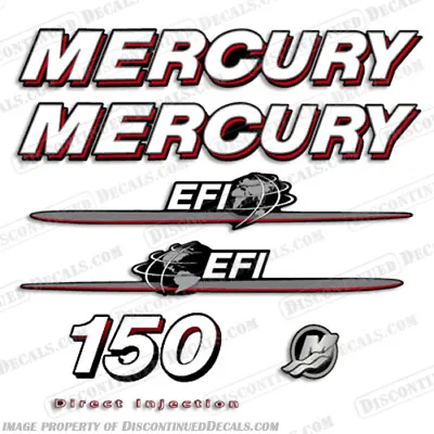 Fits Mercury 150hp EFI Outboard Engine Decal Kit 2007 - 2008 Decals In Stock • $99.95