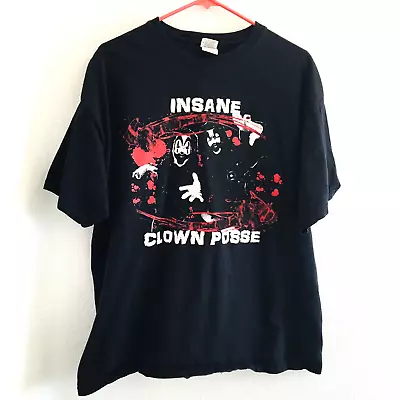 Vintage Insane Clown Posse ICP Y2k Double Sided Hatchetman Back Logo Hit Rap XL • $129