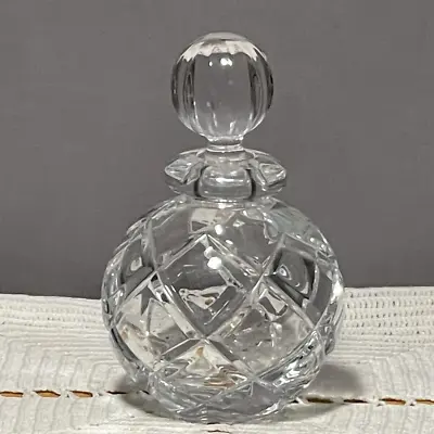 Vintage Mikasa Slovenia Cut Crystal Perfume Bottle - Decanter Circa 1960's • $43