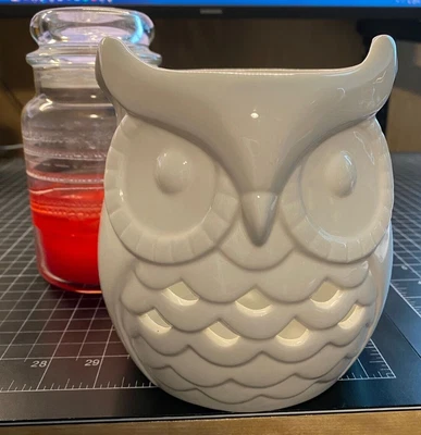 $19.95 • Buy Yankee Candle White Ceramic P2 Owl Large Candle Holder - New