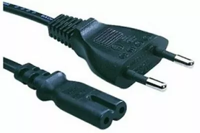 IEC C7 Figure 8 To Europe 2 Pin Plug Power Lead Cable 2M Long • $9.95