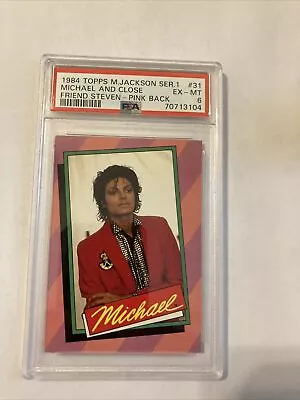 1984 Topps Michael Jackson Series 1 Michael And Close Friend Steven… #31 PSA 6  • $300