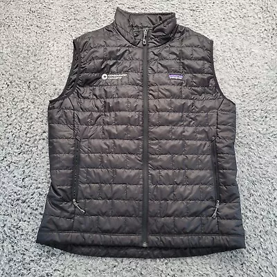 Patagonia Vest Mens Large Black Puff Black PrimaLoft Packable Quilted Gorpcore • $74.99