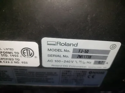 Roland Fj50 Eco Solvent Printer • $800