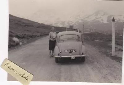 Old Photo Woman Vintage Car Registration Vehicle Social History Pr 609 • $2.10