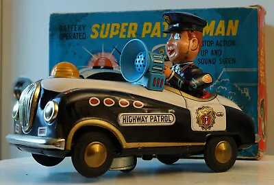 Modern Toys Super Patrol Man Vintage Tin Police Car • $529.49