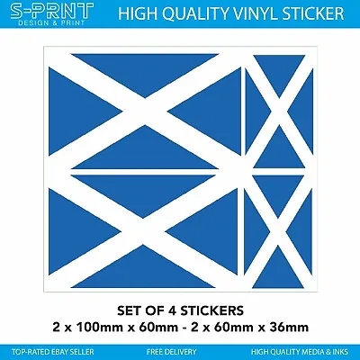 4 X Scotland Flag St Andrew  Self Adhesive Stickers For Car Van Truck S41 • £3.46