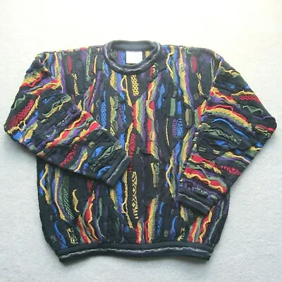 Vintage Coogi Sweater Australia Men's Size Med Multi Color Mercerised Cotton • $259