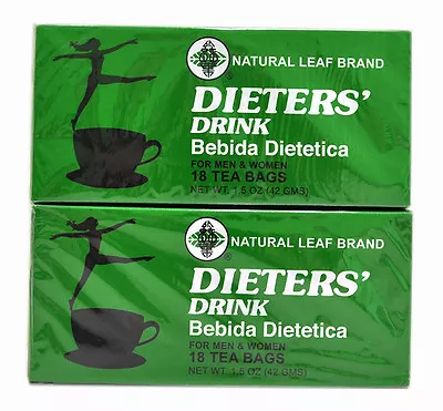 £13.80 • Buy 2 BOXES OF Dieters' Drink Bebida Dietetica Natural Leaf Brand Dieters 36 Tea Bag