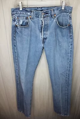 Vintage Levis 501 XX Denim Distressed Jeans Tagged SZ 32x32 • $26.55