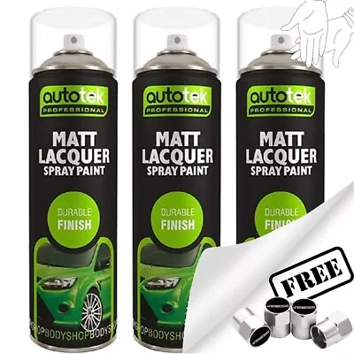 3x Autotek MATT CLEAR LACQUER Spray Paint Aerosol Can Professional Bodyshop+G+C✅ • £20.90