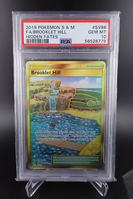 PSA 10 Pokemon BROOKLET HILL Hidden Fates SV88/SV94 SECRET RARE GOLD • $29.99