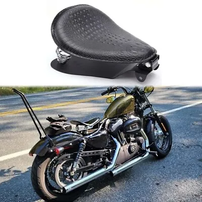 Alligator Motorcycle Leather Solo Seat For Harley Softail Chopper Bobber Custom • $81.11