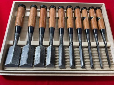 £998.49 • Buy Japanese Chisel Dovetail Chise Shinogi Nomi L  Mokume 10Set