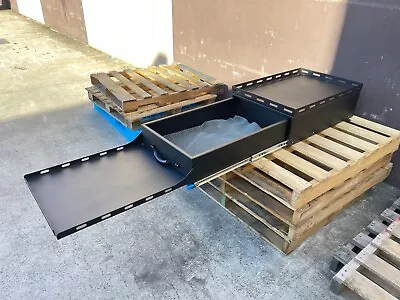 $599 • Buy Black Aluminium Drawer Ute Canopy Draw Slide Toolbox Drawer + Board 800x530x260