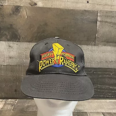 Vintage 1994 Saban Mighty Morphin Power Rangers Snapback Hat Cap Black Kids 4-7x • $22