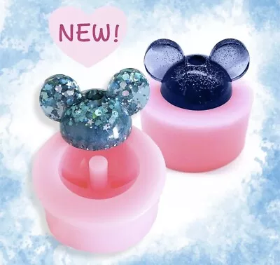 NEW! MICKEY Mouse Straw Topper Mold For Epoxy Resin (2 Pack) • $23