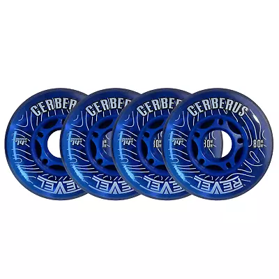 Alkali Roller Hockey Wheels - Revel Cerberus 80mm 74A Blue (4-Pack) • $19.95