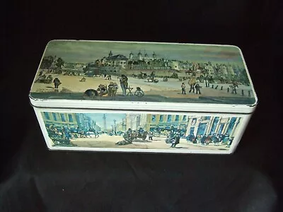 Vintage W&R Jacob & Co Liverpool Biscuit Tin Hinged Lid London Scene • £6.99