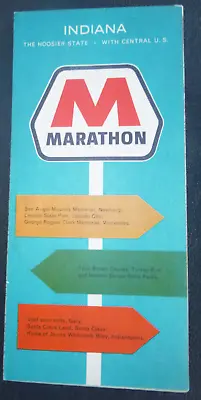 1963 Indiana  Road Map Marathon  Oil Gas Oil Can • $12.99