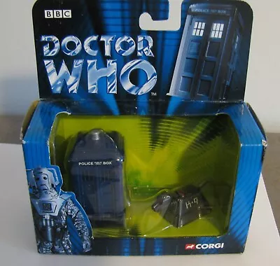 Rare Corgi Ty96102 Doctor Who Tardis And K9 Figures NIB  Vintage 2006 • $25