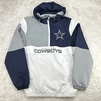 NFL GIII Dallas Cowboys Pullover Lightweight New Windbreaker Jacket Mens 2XL • $56.67