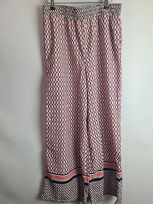 Womens Wide Leg Coral Trousers Size 16 **** V385 • £15.19
