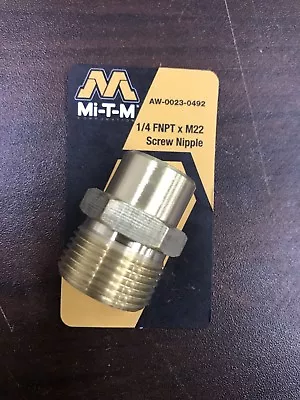 New!! Mi-T-M Low Pressure Nozzle Pressure Washer Screw Nipple  • $8