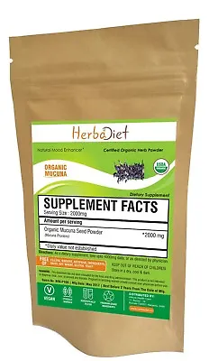 Organic Mucuna Pruriens Seed Powder Velvet Bean Natural Levodopa L-Dopa Dopamine • $8.99