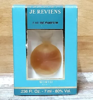 Vintage Je Reviens ~ Worth ~ 0.236 Oz Mini EDP 7 Ml Splash Bottle NIB • $20